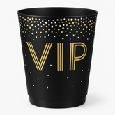 Awards Night VIP Plastic Tumblers, 10oz, Black/Gold, 20-Pack